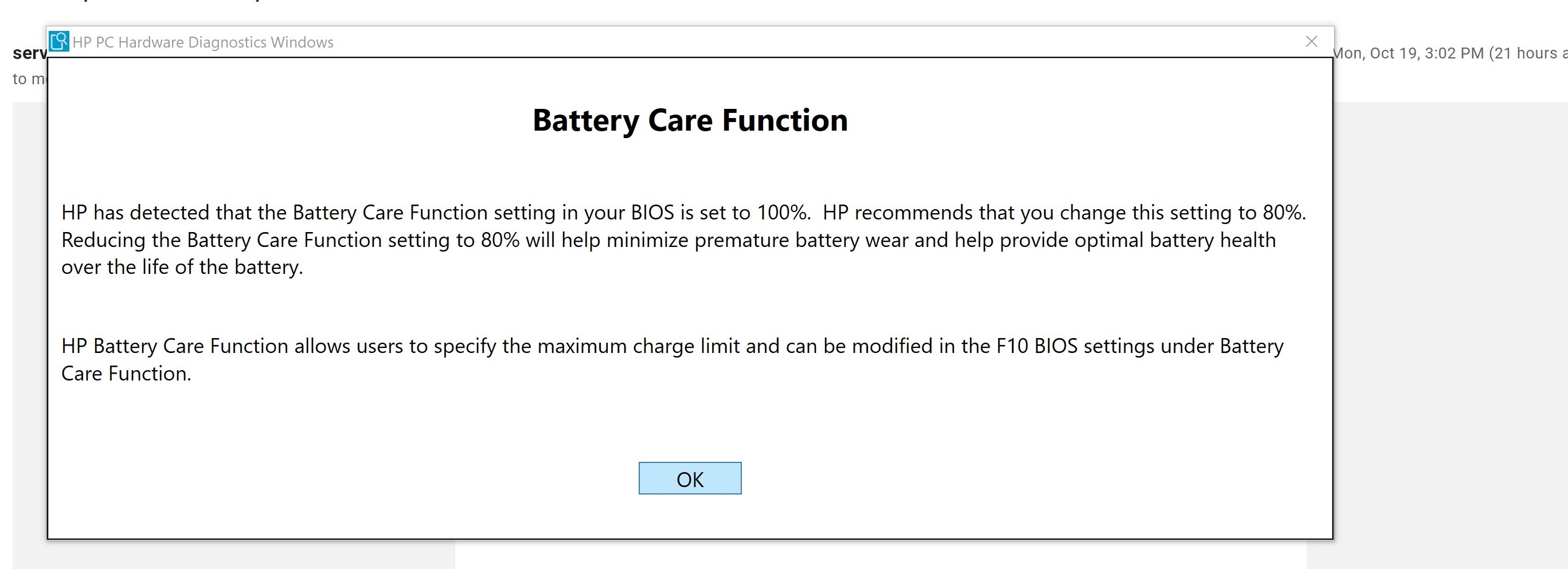 Battery Care Function in BIOS? - HP Support Community - 7821458