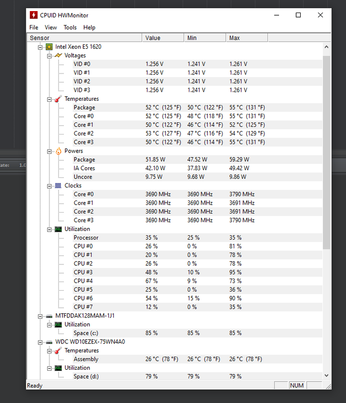 Reaper. Win 10. E5-1620 0