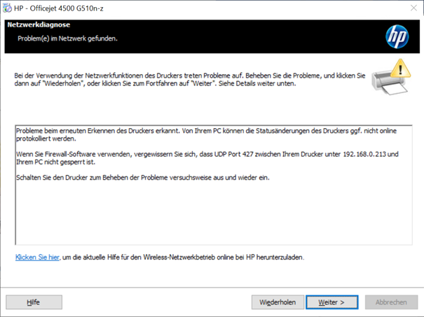 Solved: Network issues when changing configuration from USB cable to ...
