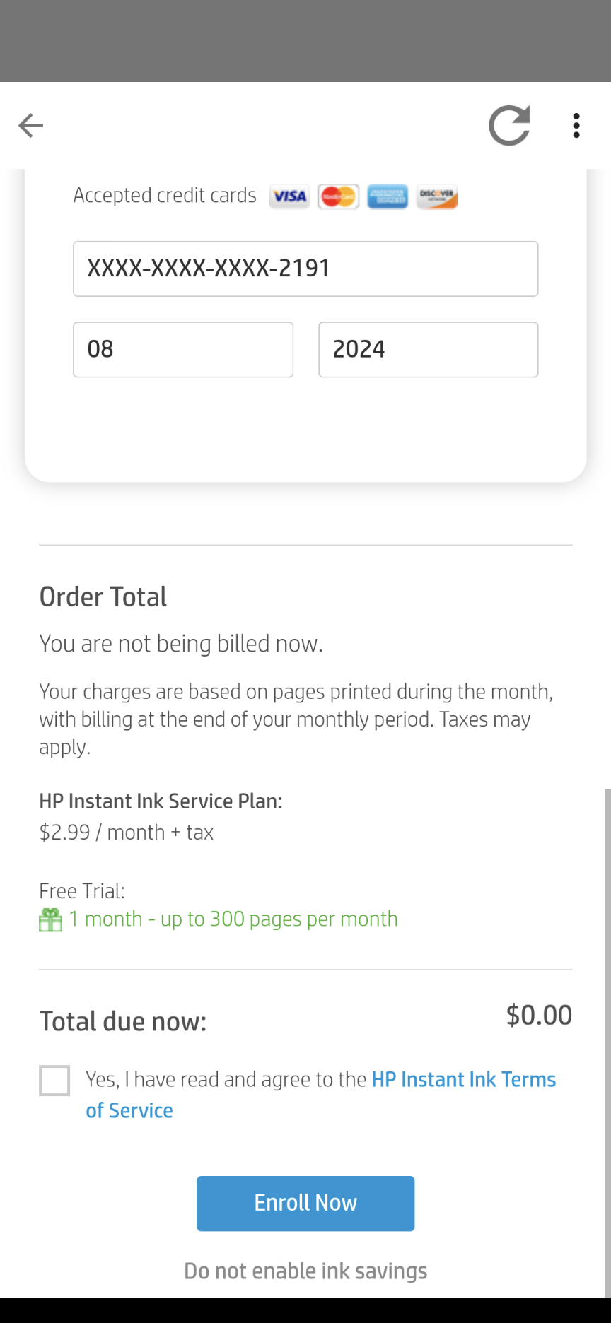 Solved: Instant Ink 4 month trial - HP Support Community - 7876169
