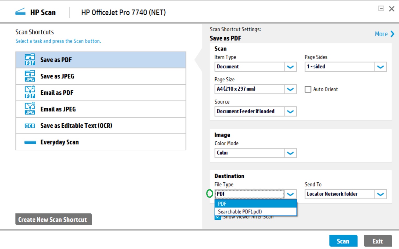 Solved HP OfficeJet Pro 9015 scan does not save to searchable PDF HP