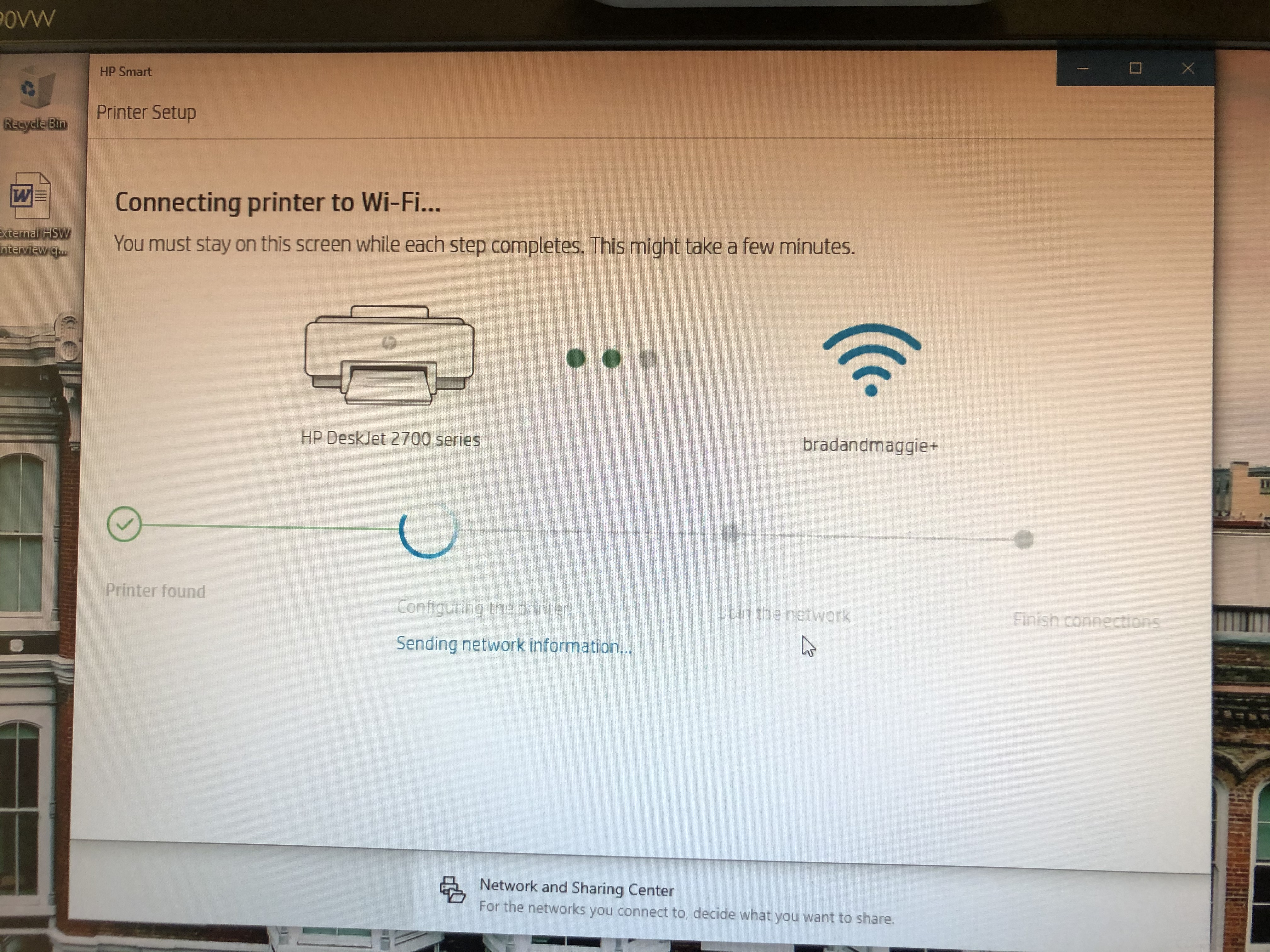 HP DeskJet Set Up / Connect To WIFI Via HP Smart App 