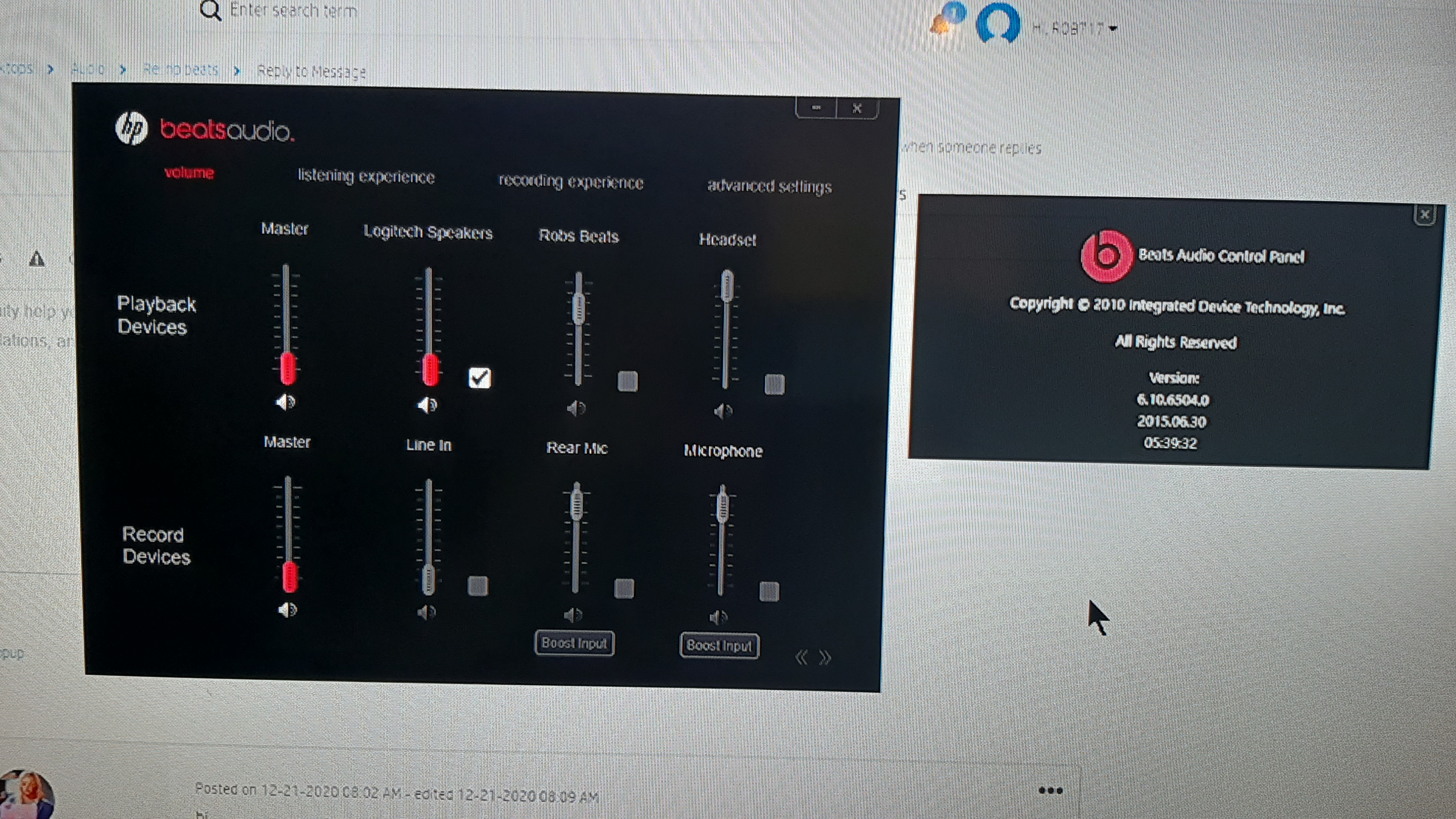 hp beats - HP Support Community - 7902526