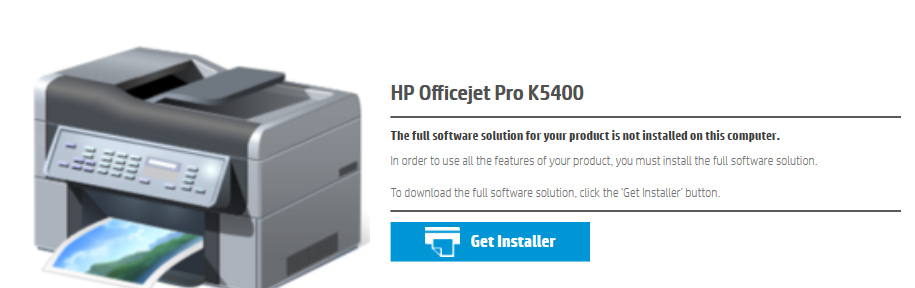 HP Officejet Pro K5400 not visible by Windows 1o pro machine... - HP  Support Community - 7905749