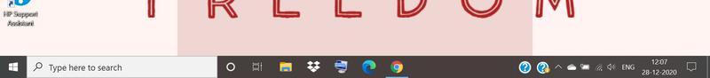 2 icons of hp support assistant on right side of taskbar