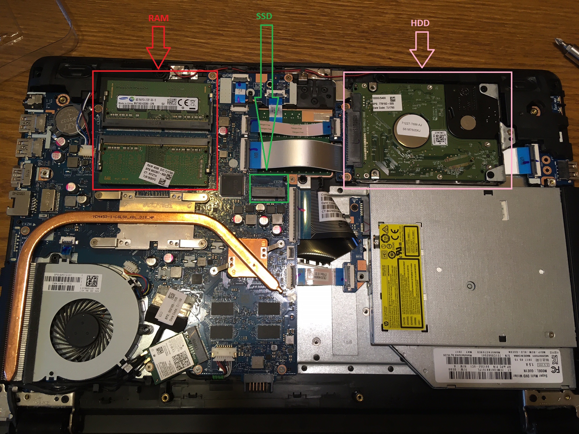 Solved: HP Notebook 15-bs015nw - SSD and RAM upgrade - HP Support Community  - 7917208
