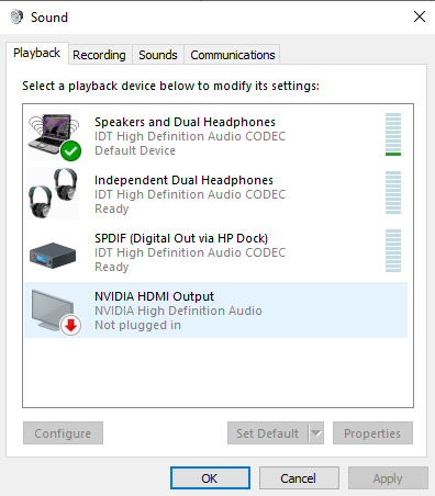 Solved Nvidia Hdmi Output Not Plugged In No Audio From Tv Hp Support Community