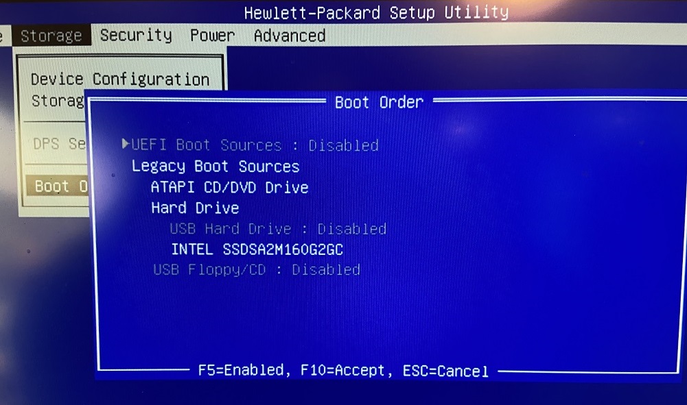 Cannot disable boot on HP Compaq Elite 8300 - HP Support Community - 7947154