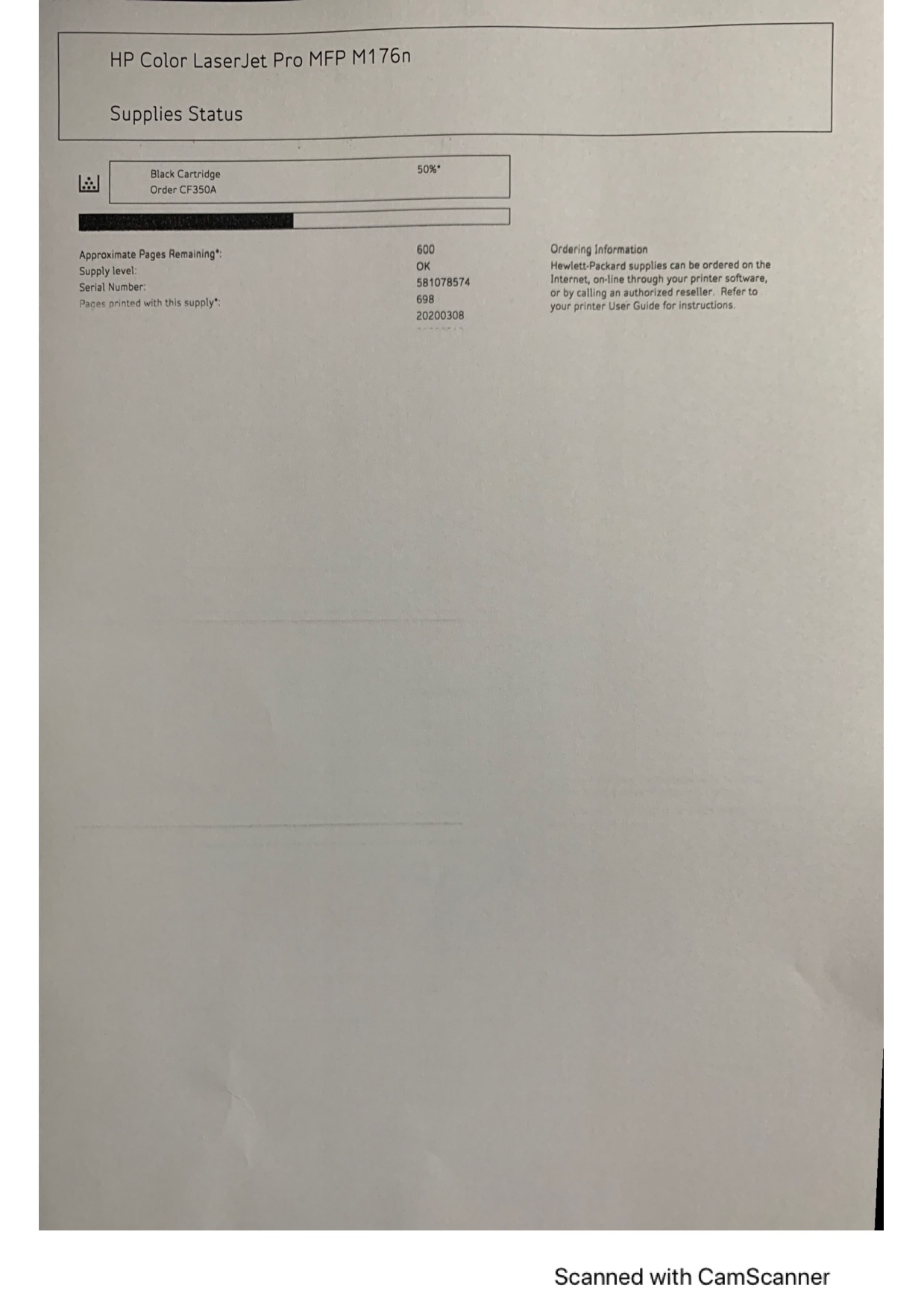 HP Color Laser Jet PRO MFP M176n Print Quality Issues - HP Support  Community - 7965056