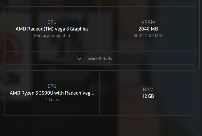 Radeon vega 8 discount vram