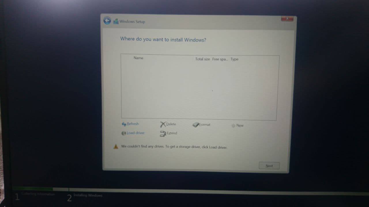 Solved: Can't install WIndows 10 - We coudn't find any drivers - HP Support  Community - 7992415