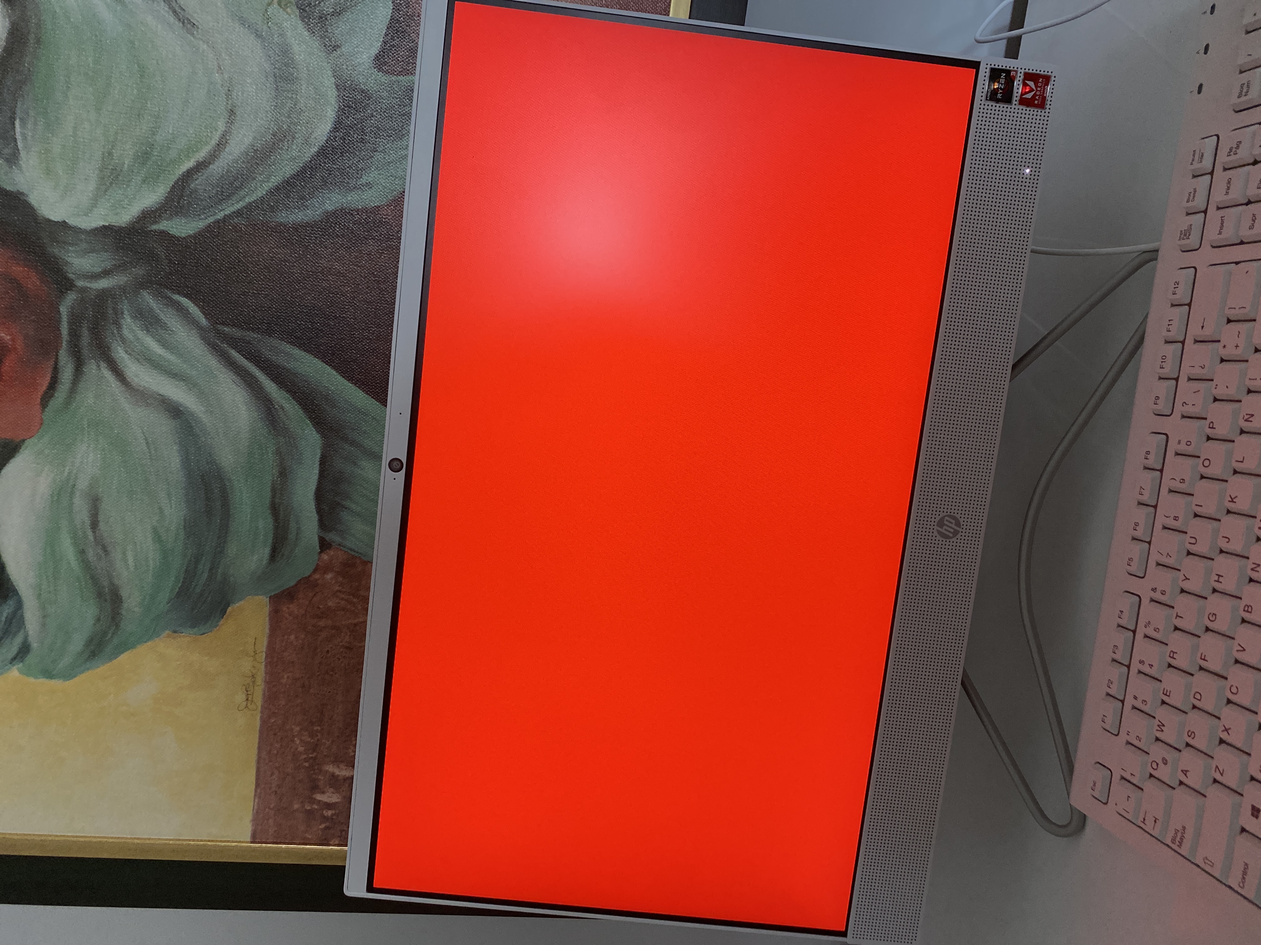 Screen showing series of colors - HP Support Community - 8009083