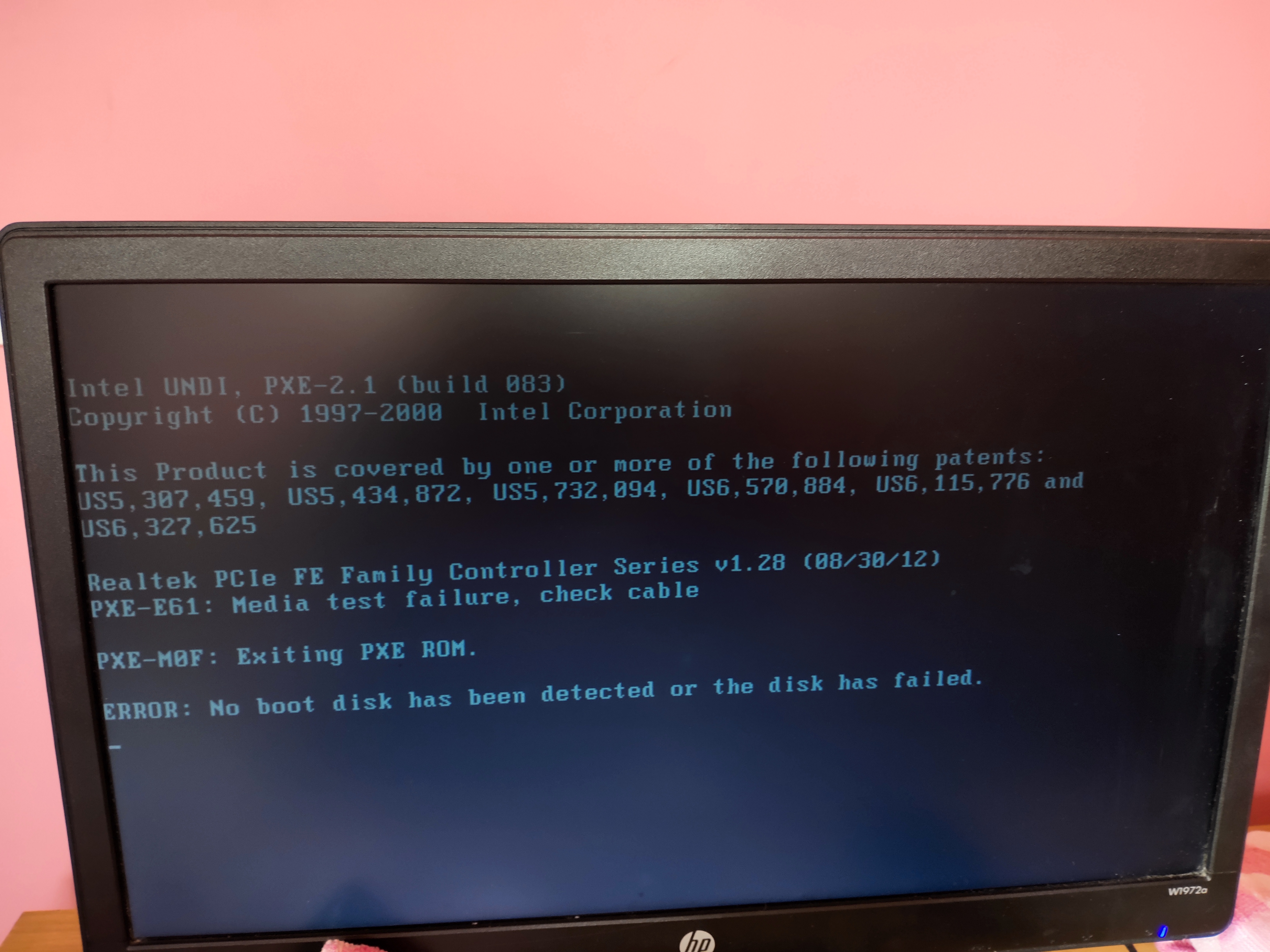 Monitor is showing - no boot device have been detected or th... - HP  Support Community - 8019613