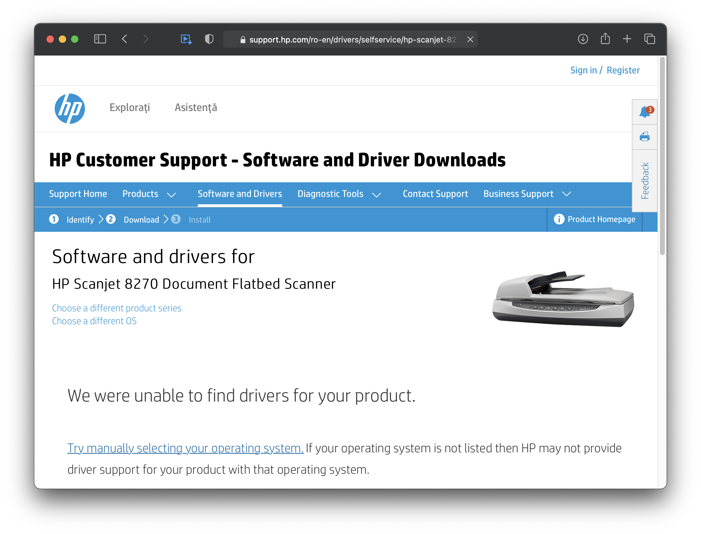 HP ScanJet 8270 does not work on macOS Big Sur version 11.... HP