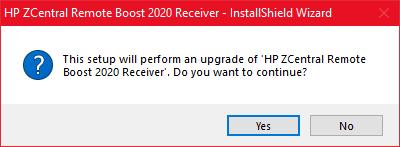 RGS Receiver upgrade from Command line broken by popup window