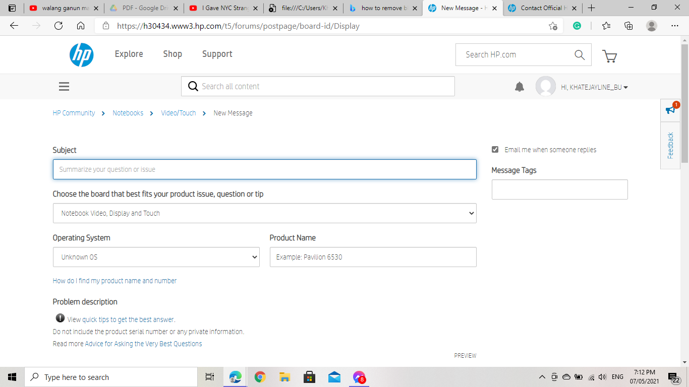 how to fix black line HP Support Community 8058850