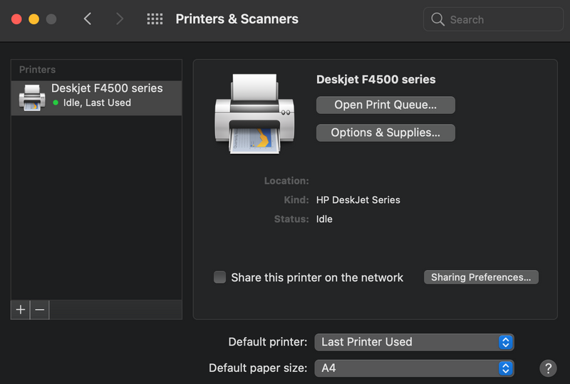 HP Deskjet F4500 printer not printing or scanning on Mac Big... - HP  Support Community - 8076896