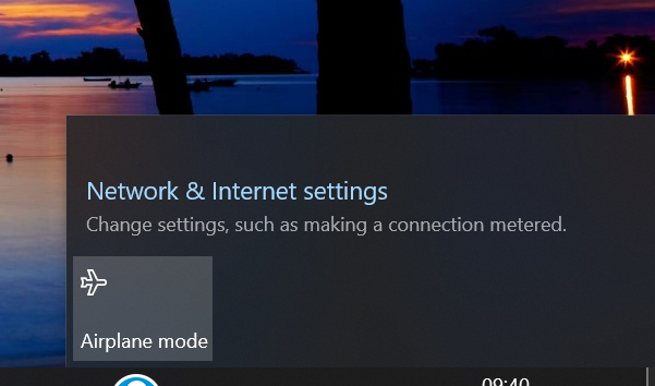 Here's what I see every time I click on the Wi-Fi button