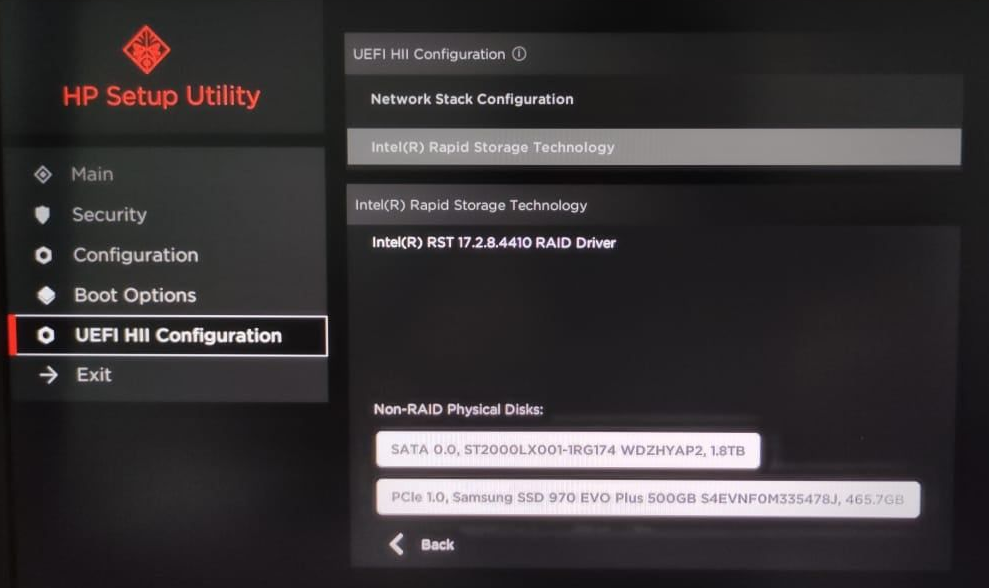 Disable RAID HP Support Community 8087499