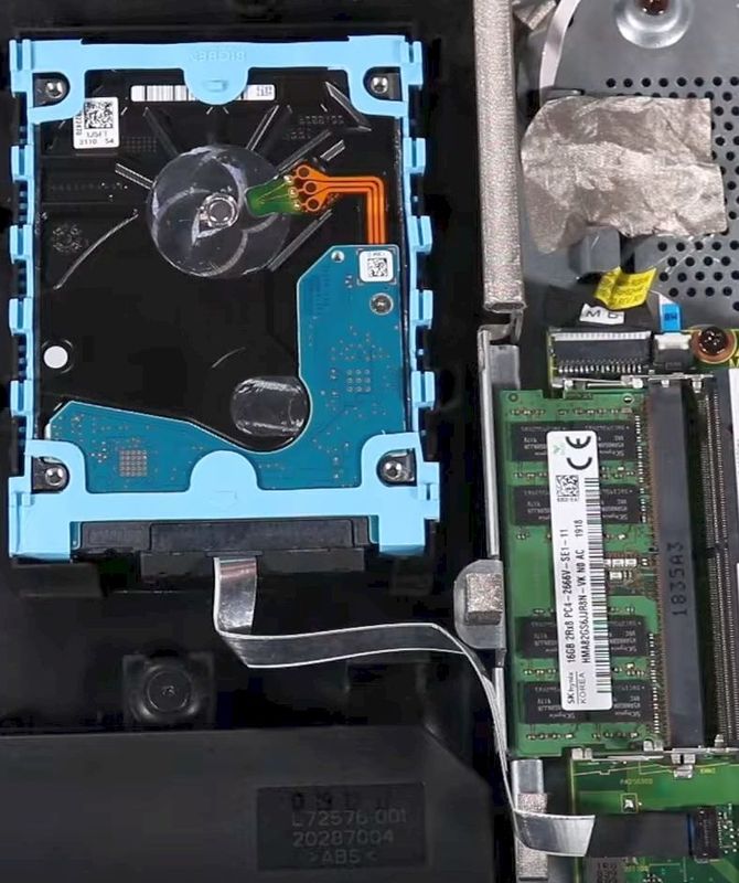 Photo taken from an HP video where no part reference is specified.
