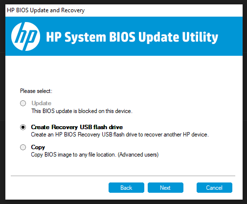 Bios Update Blocked - HP Support Community - 8099435