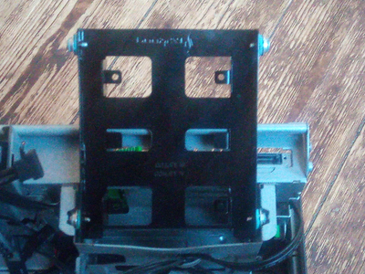 3.5'' bay needs to be slided in the right tray via screws
