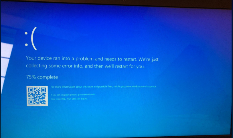 :( your device ran into a problem _Blue Screen_ (HP Notebook... - HP ...