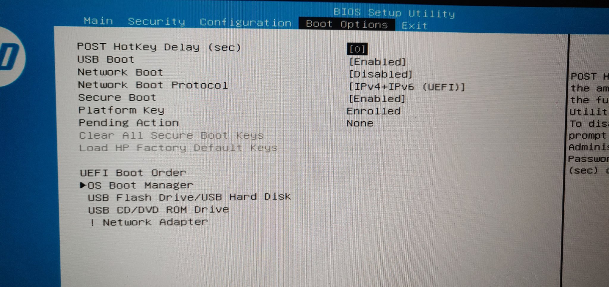 No legacy devices option in the boot menu? - HP Support Community - 8137023