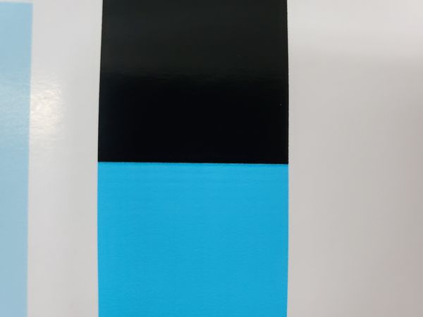 Dark stripes at beginning of pass