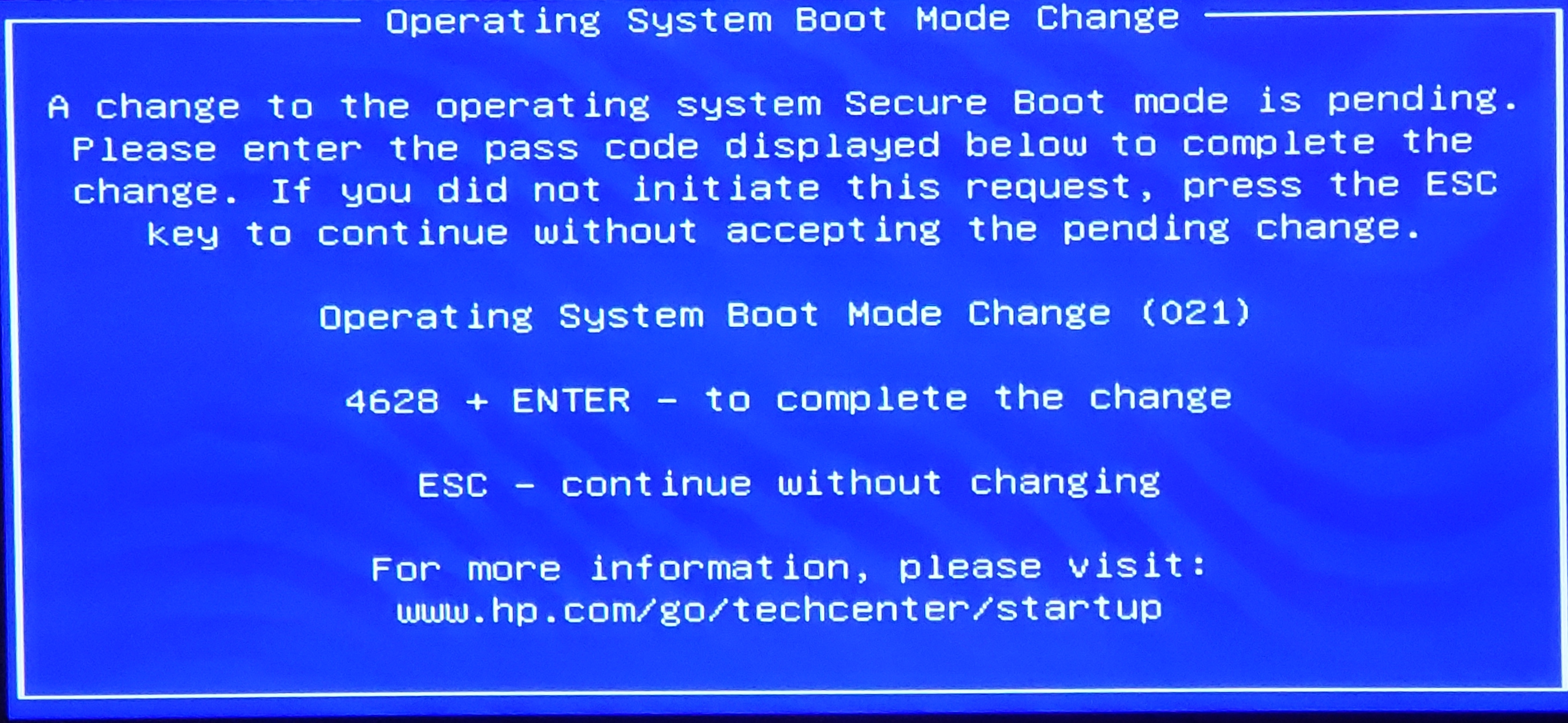 Operating system boot mode change - HP Support Community - 8145345