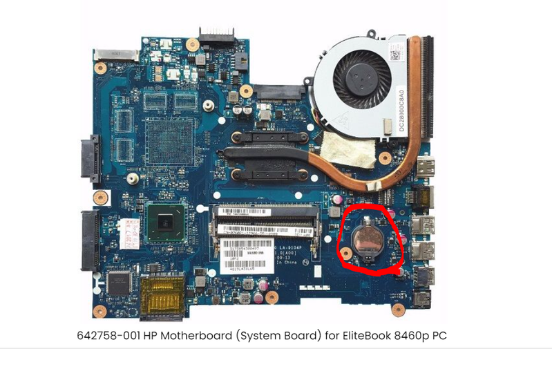 Locate the RTC battery - HP Support Community - 8166552