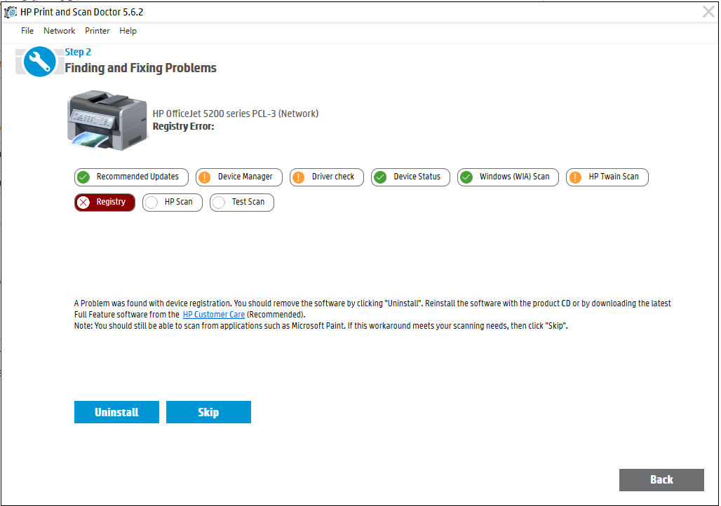 running scan dr fix scan have device manager problem yet it ... - HP ...