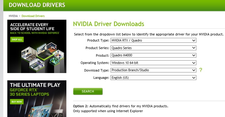 P2200 best sale quadro driver