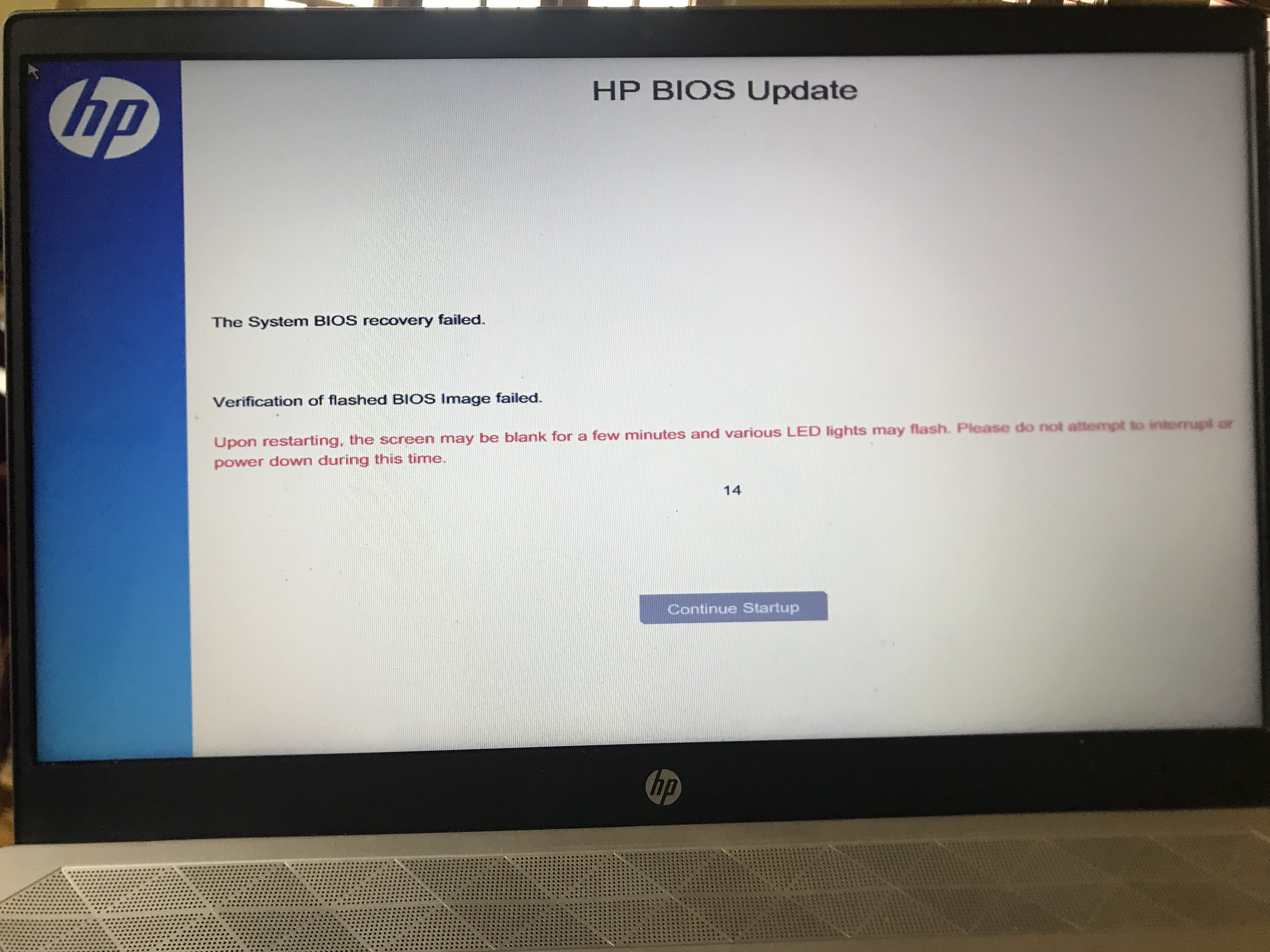 Failed BIOS update - HP Support Community - 8177016
