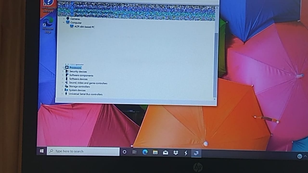 Distorted app screen and Black spots on screen sometimes HP Support