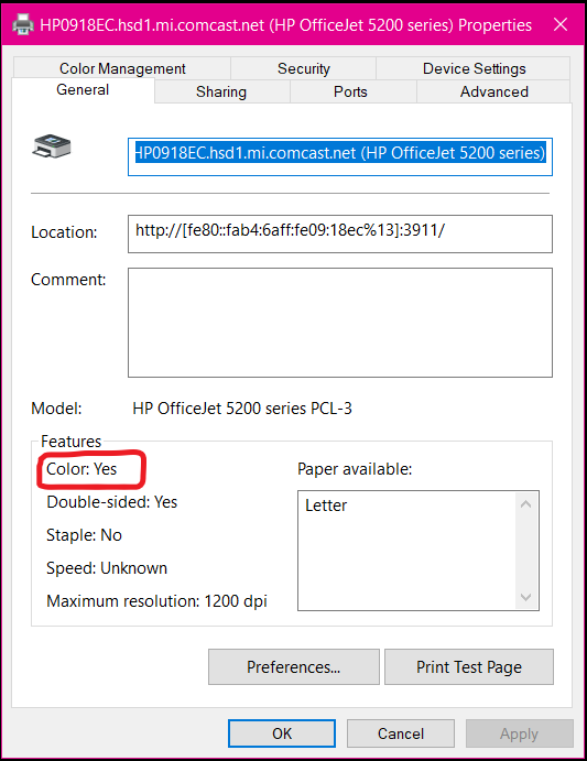 My printer won't print in color? - HP Support Community - 8178465
