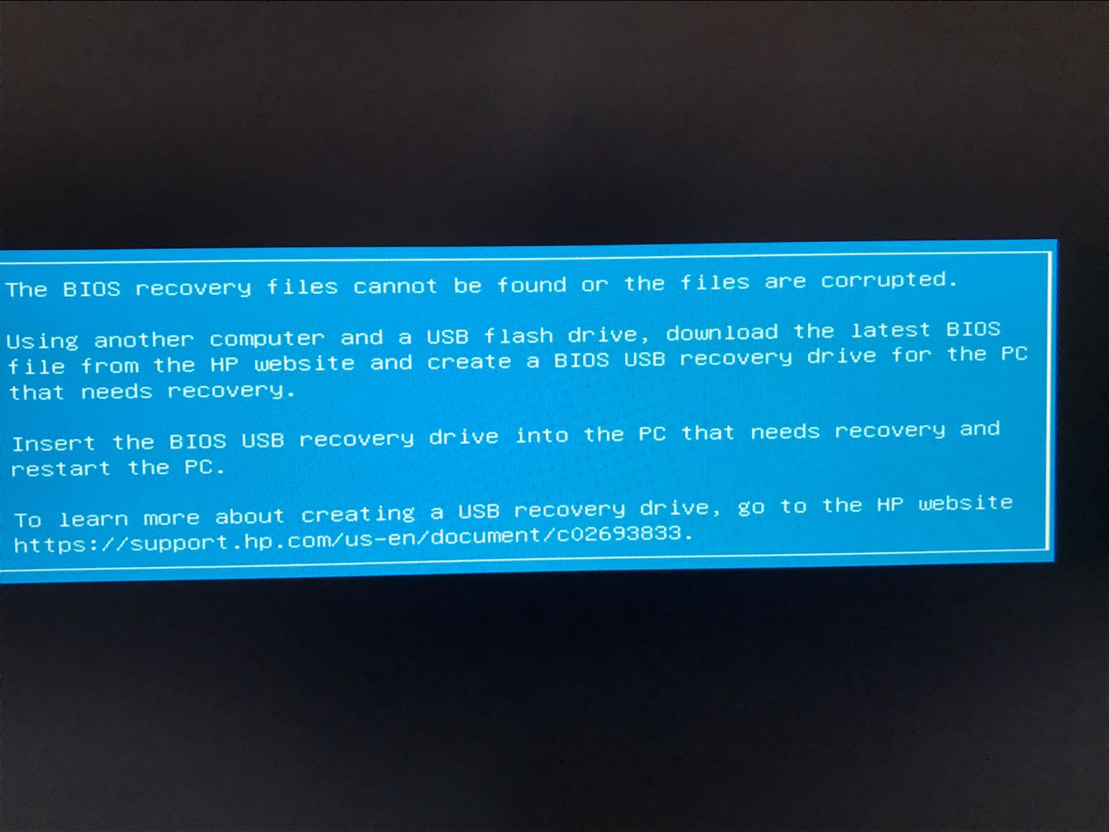 recovery bios - HP Support Community - 8178505