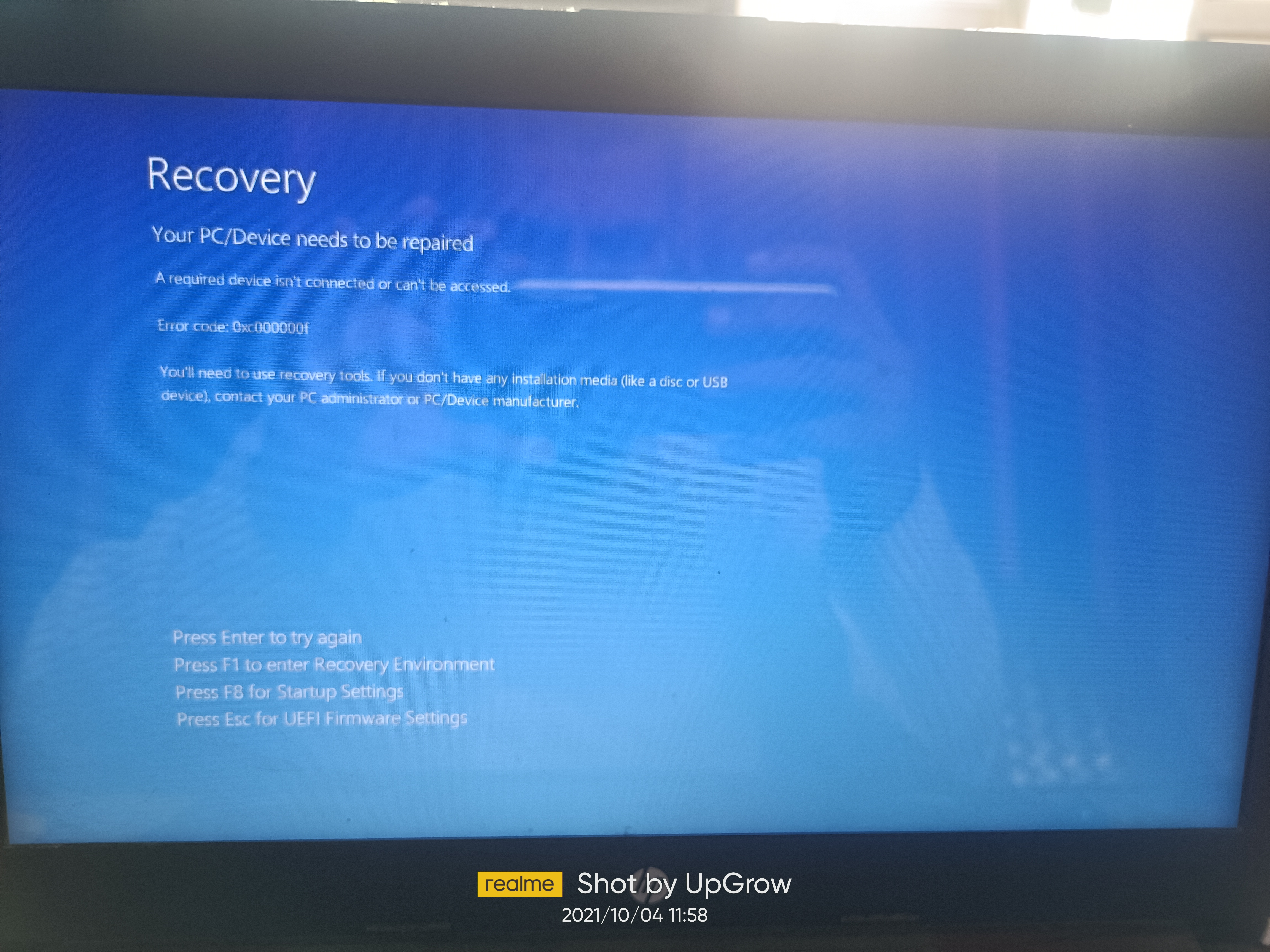 Recovery Your Pc Device Needs To Be Required Hp Support Community