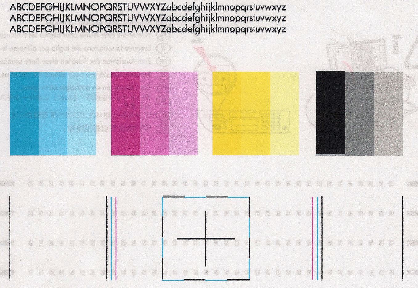 Scans and copies perfectly, text is blurry when printing any... - HP ...