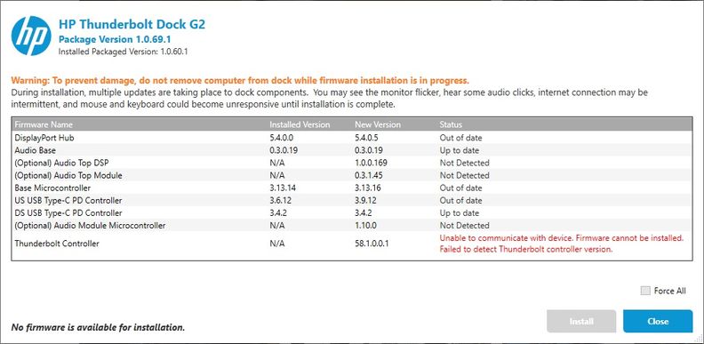 HP Thunderbolt Dock G2 Firmware instal fail.jpg