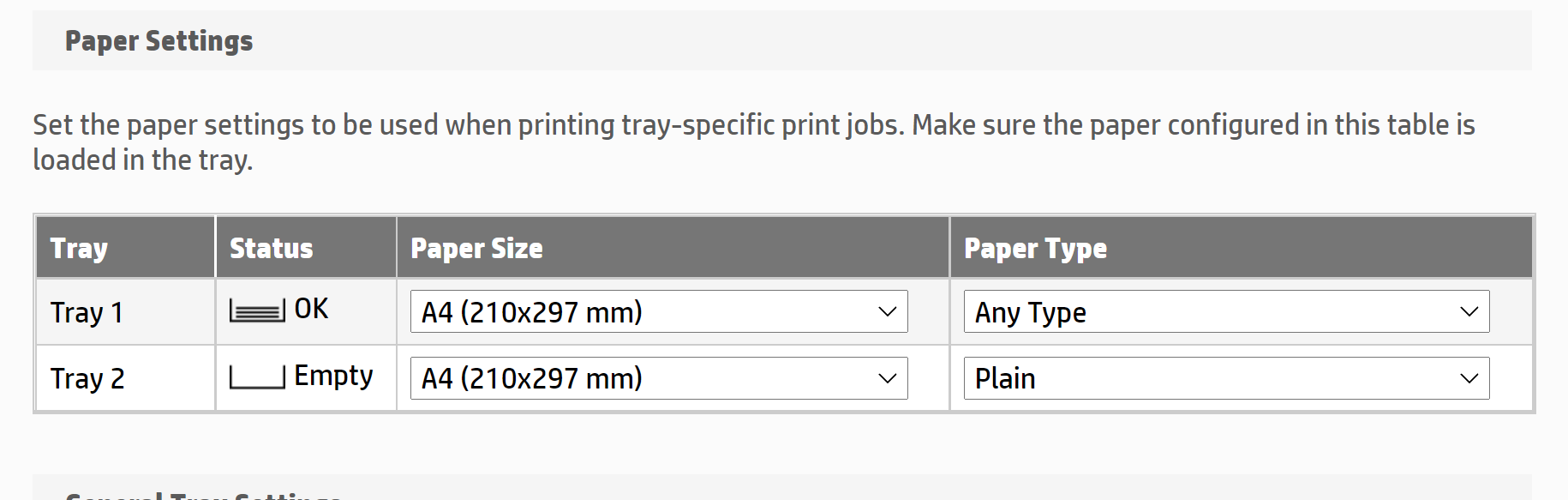 Tray 2 not recognizing paper always shows empty HP Support Community