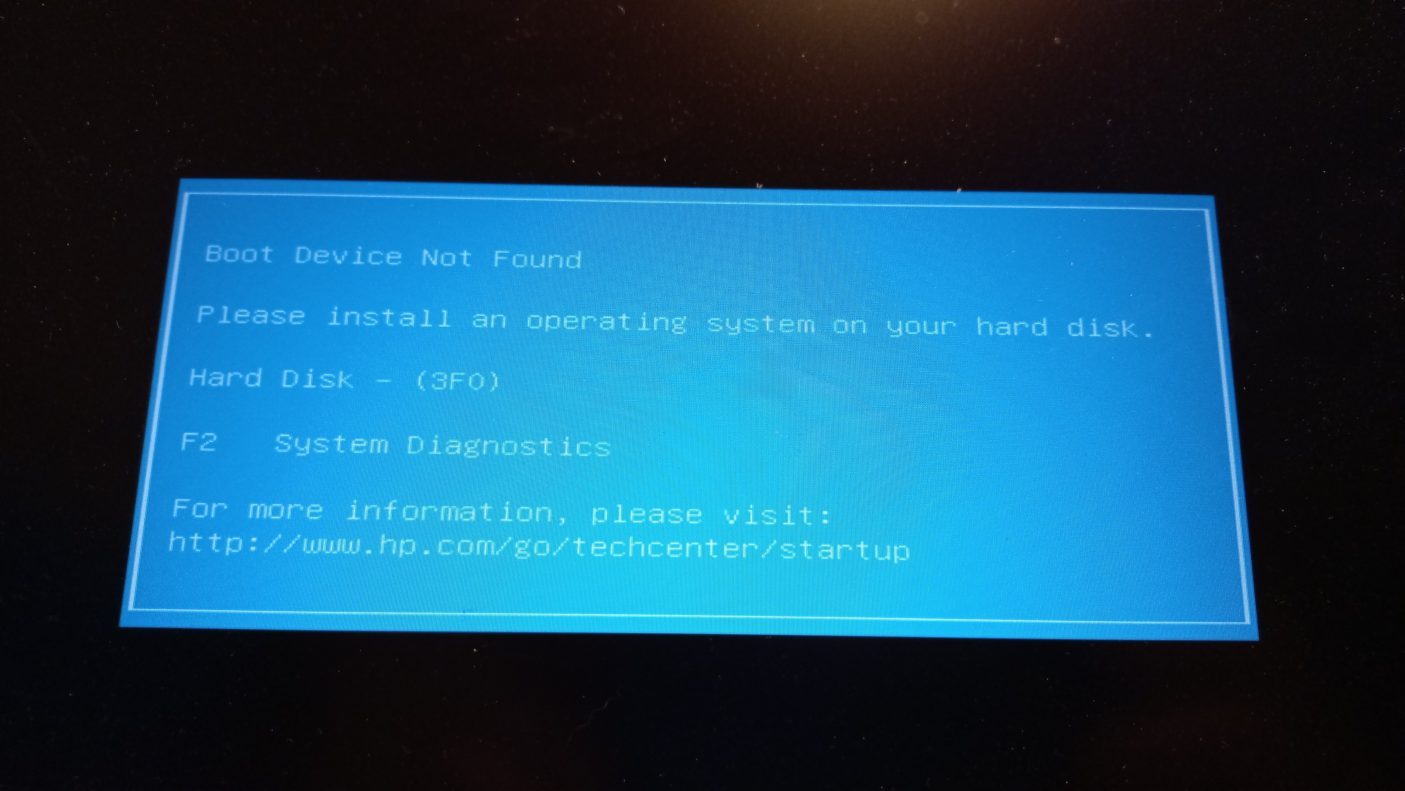 Disk error 3F0 on boot from time to time - HP Support Community - 8197868