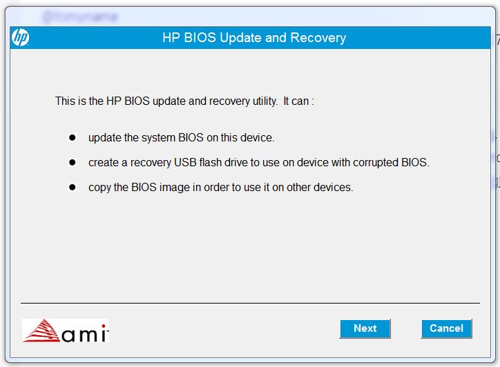 BIOS Recovery - HP Support Community - 8199921