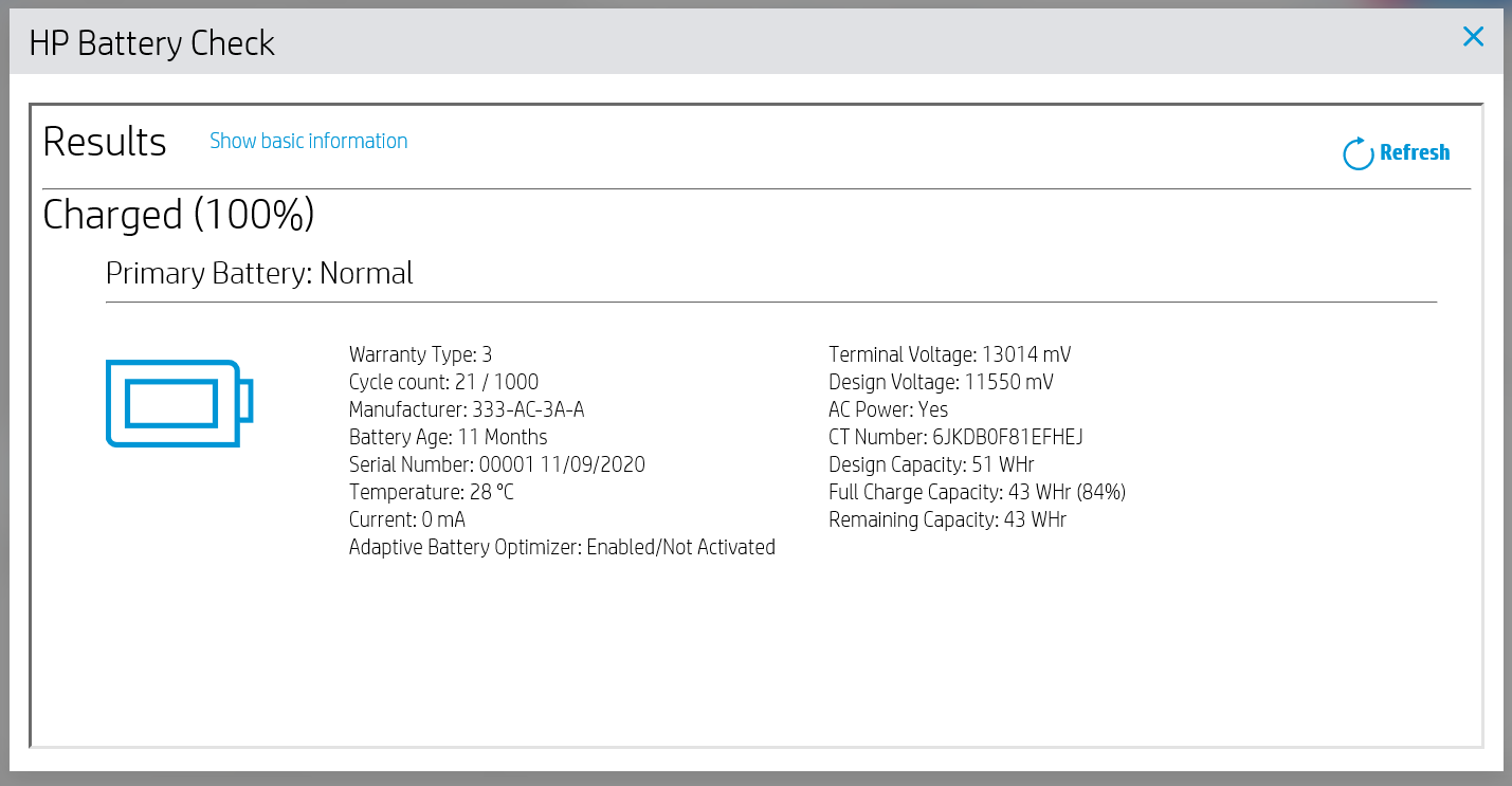 Solved: Battery Full Capacity is 84% of Design Capacity after 3 mont... -  HP Support Community - 8208259