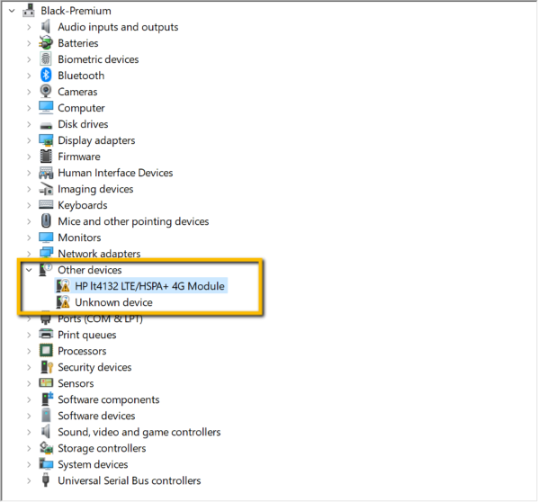 Driver for HP EliteBook x360 1030 G2 HP lt4132 LTE/HSPA+ 4G HP