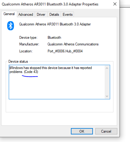 Solved: Windows has stopped this device because it has reported prob... -  HP Support Community - 8233913