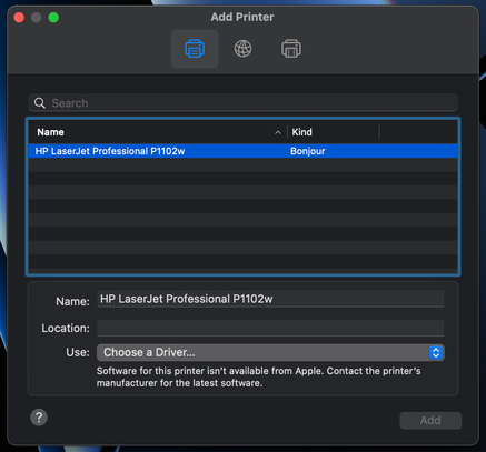 Solved: Drivers for HP 1102w for MacOS Monterey 12.0.1 - HP Support  Community - 8231627