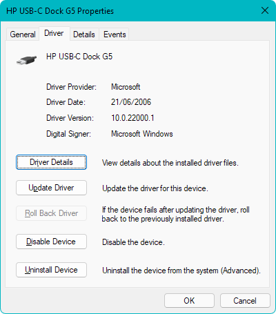 HP USB-C G5 dock does not have drivers for Windows 11 - when... - HP  Support Community - 8237202