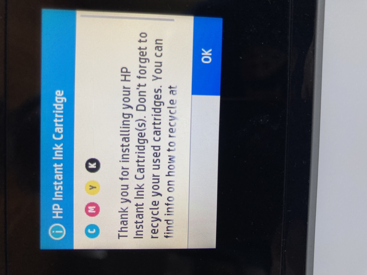 Ink Cartridge Screen stuck HP Support Community 8244209