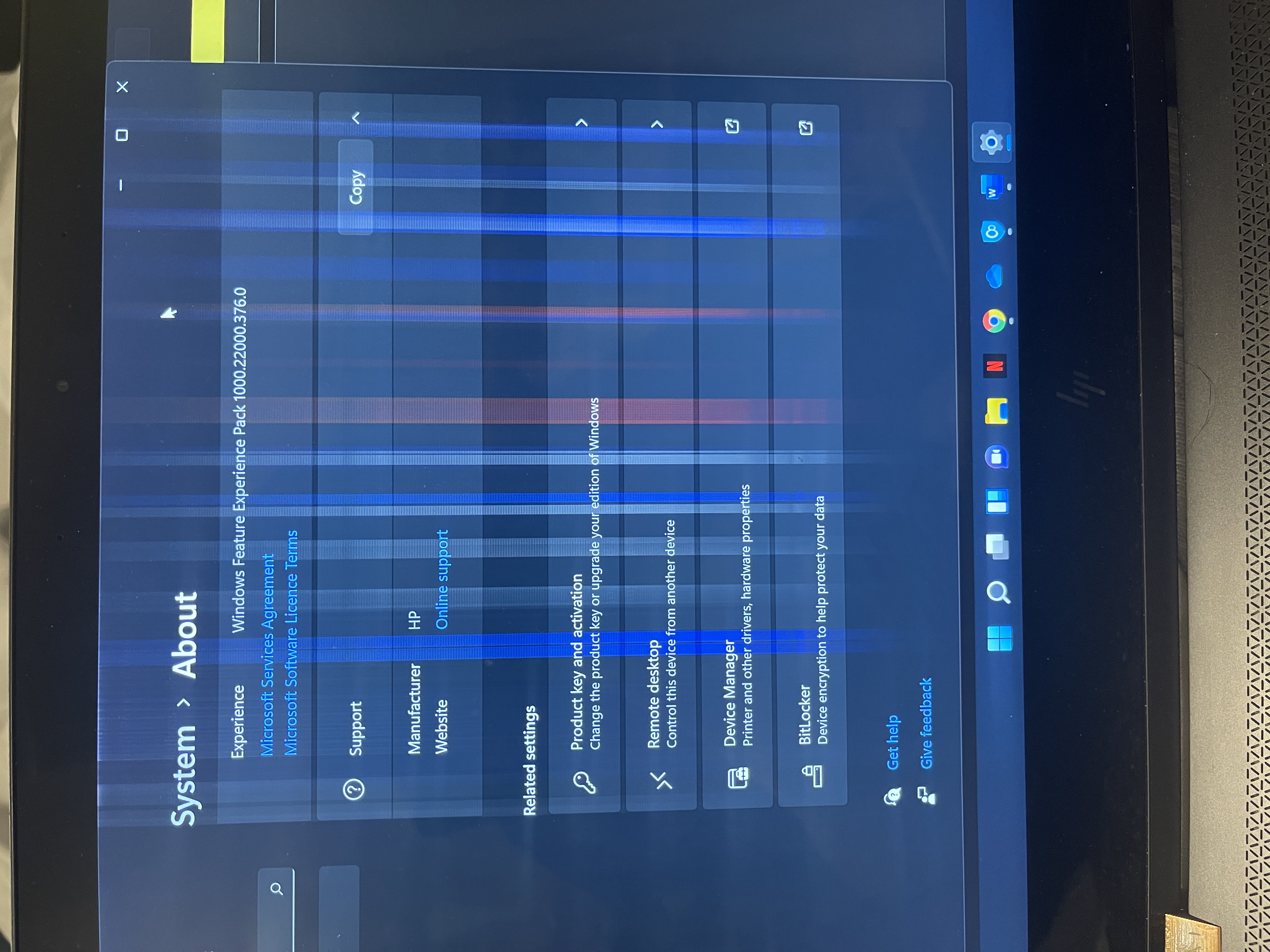Lines on screen - HP Support Community - 8245205